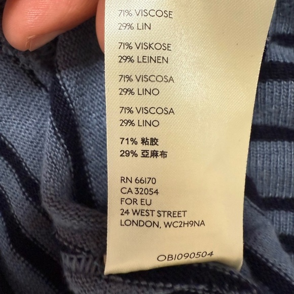 FREE PEOPLE Between The Lines Tunic Top Dress Striped Small Linen Blend. 1496 - Picture 6 of 6